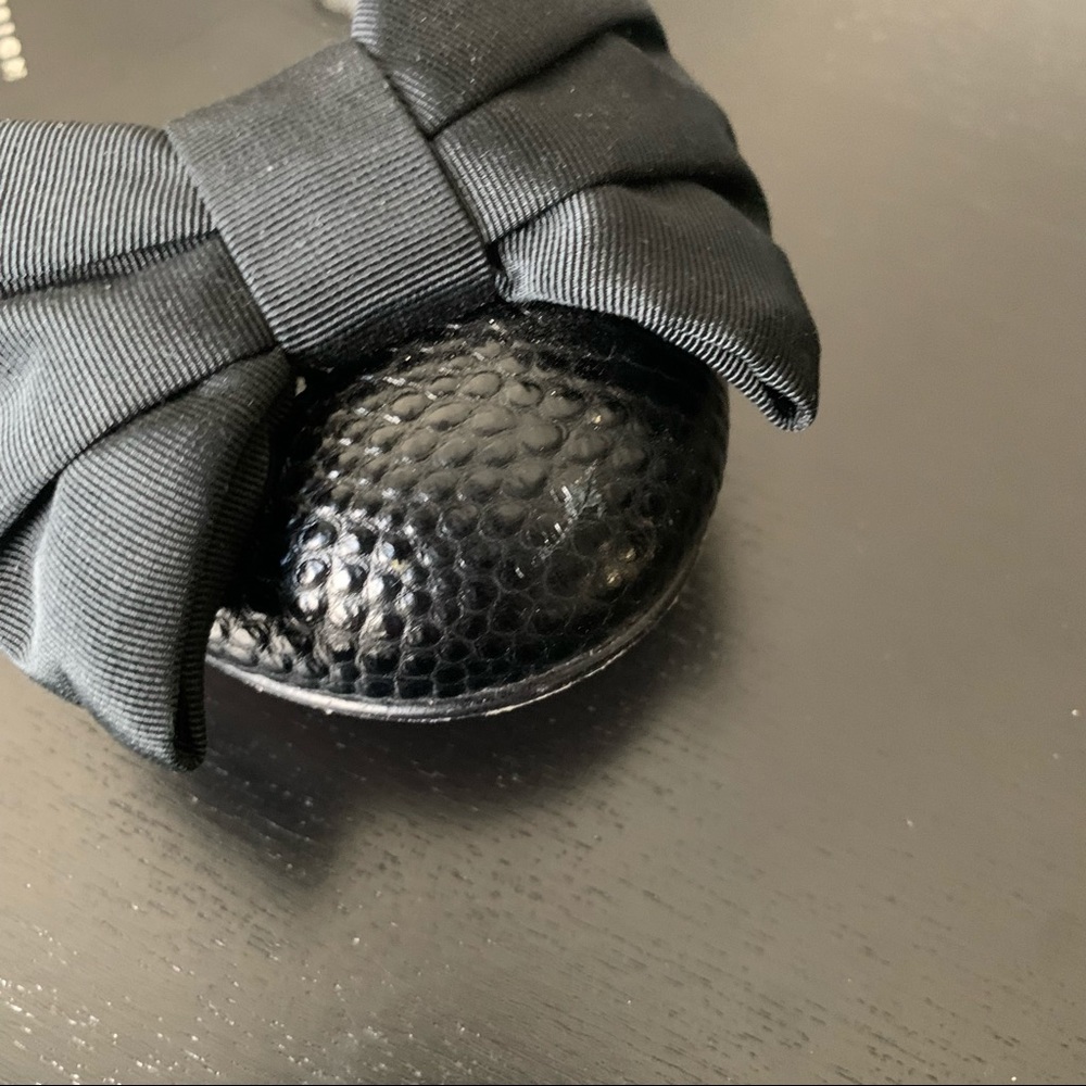 Giuseppe Zanotti Black Flats with Sleek Bow Detail size 8 - Picture 4 of 12